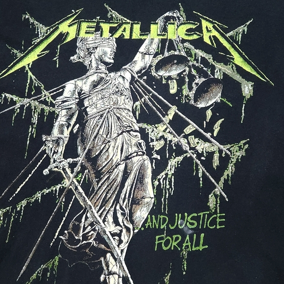 Metallica and Justice For All Cotton T-Shirt Size Large - Picture 2 of 4